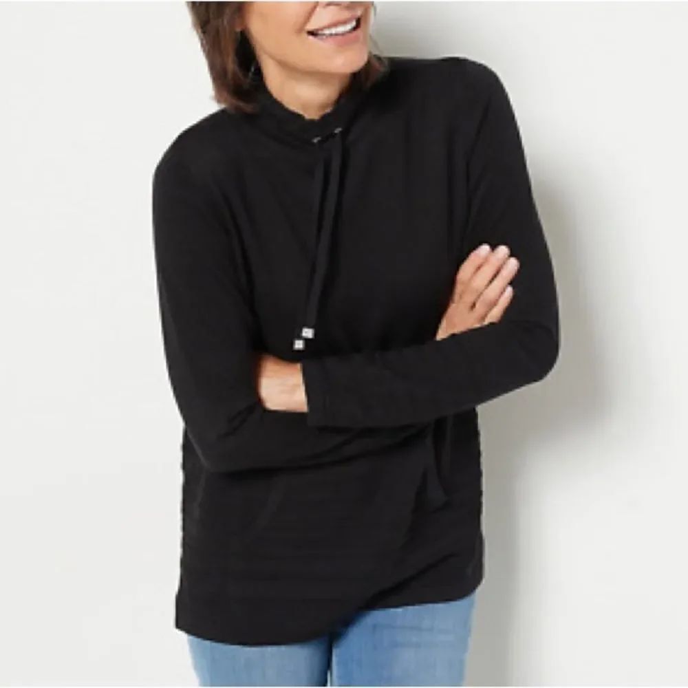 Isaac Mizrahi SOHO w/Drawstring Neck Pullover Sweater
